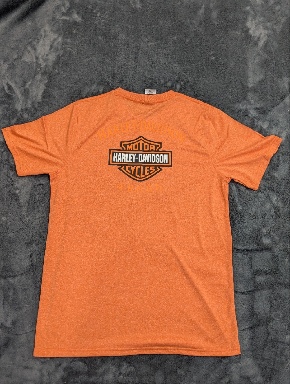 Harley-Davidson Aruba Orange Performance Moisturizer Wicking T-shirt Men's Large